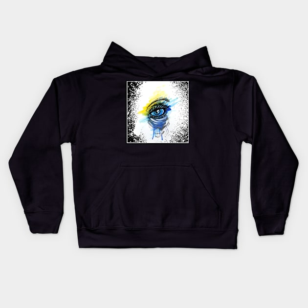 Watercolor Eye Kids Hoodie by VipiShop